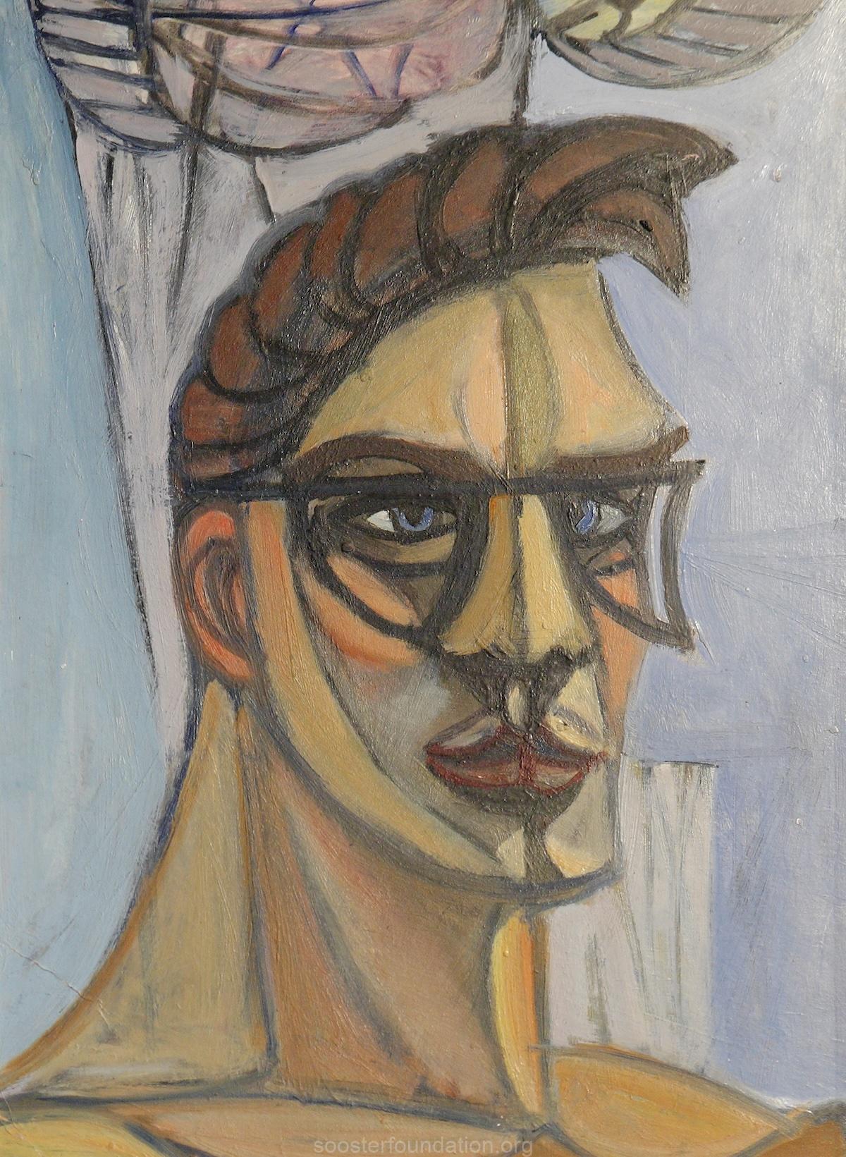Autoportree. 1958-59 Õli, papp 49,5 x 35,2 cm