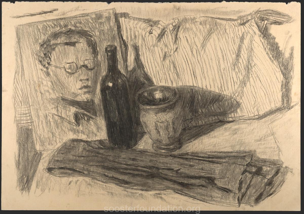 Natüürmort autoportreega. ettevalmistus. 1938-41