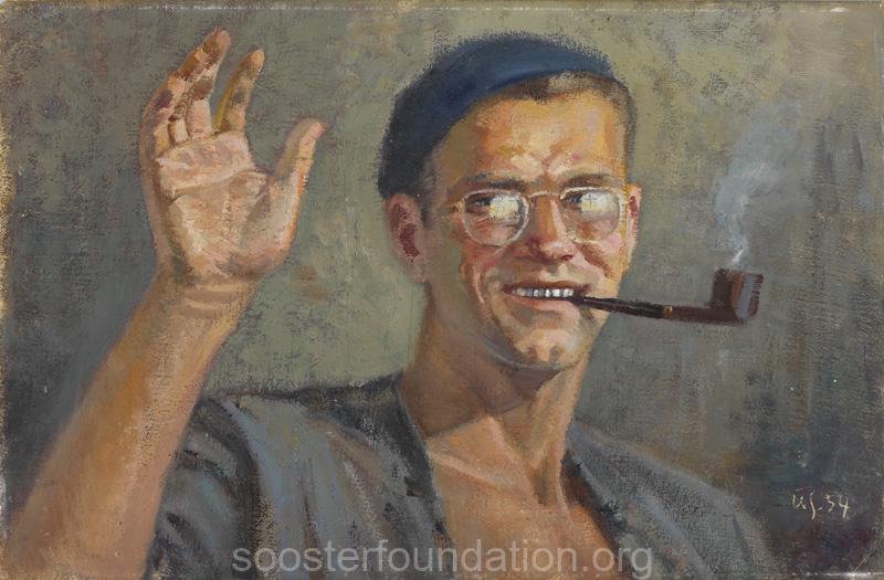 Autoportree. 1954 Õli lõuendil 38,5 x 58 cm